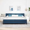 vidaXL Boxspringbett mit Matratze Blau 200 x 200 cm Polyester