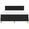 vidaXL LED Boxspringbett mit Matratze Schwarz 160 x 200 cm Stoff