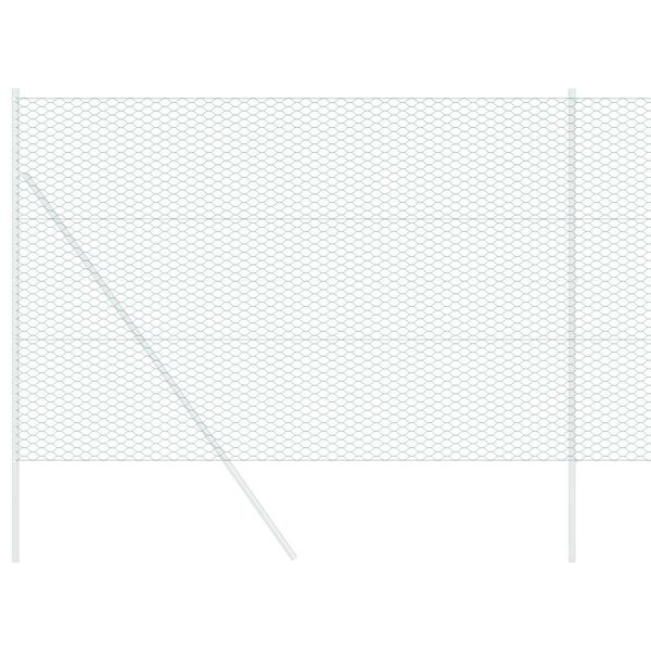vidaXL Hexagonzaun Grün 1,6 x 50 m Stahl