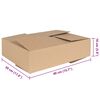vidaXL Faltbox mit Speicher 50 pcs Natur 40 x 30 x 10 cm Karton