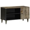 vidaXL TV-Schrank Hellgrau 80x31,5x46 cm Massivholz Mango