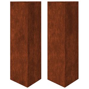 vidaXL Pflanzk&uuml;bel 2 Stk. Dreieckig 30x26x75 cm Wetterfester Stahl