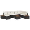 vidaXL Gartensofa-set 9 stk. Schwarz Poly-Rattan