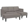 vidaXL Sofa Set mit Kissen 2 pcs Taupe Polyester