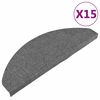 vidaXL Stufenmatten Selbstklebend 15 Stk. 65x22,5x3,5 cm Grau