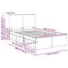 vidaXL Bettrahmen Altholz 135 x 190 cm Massives Kiefernholz