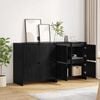 vidaXL Sideboards 2 pcs Schwarz Eichen-Optik 70 x 41 x 75 cm