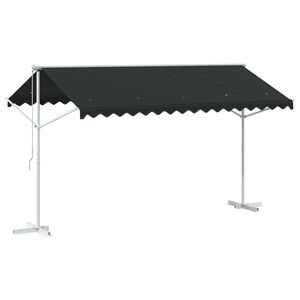 vidaXL Freistehende Markise 4 x 3 m Polyester Anthrazit