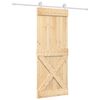 vidaXL Schiebet&uuml;r 80 x 210 cm Massivkiefer (Unbehandelt)