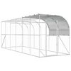 vidaXL H&uuml;hnerstall gegen die Wand Silber 600 x 200 x 215 cm
