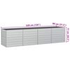 vidaXL Garten-Hochbeet 320x80x77 cm Verzinkter Stahl Silber