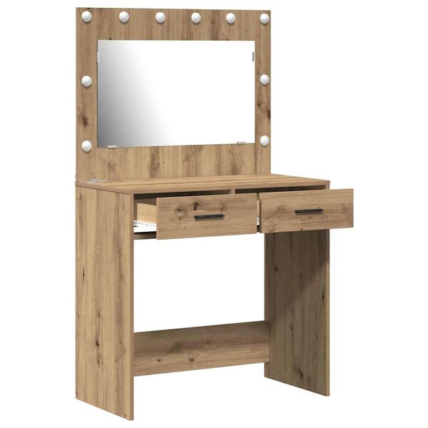 vidaXL Schminktisch Artisan-Eiche 78,5 x 41 x 135 cm Holzwerkstoff