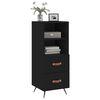 vidaXL Sideboard Schwarz 34,5x34x90 cm Holzwerkstoff