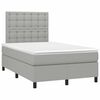 vidaXL Boxspringbett mit Matratze Hellgrau 120x190 cm Stoff