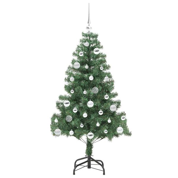 vidaXL Weihnachtsbaum mit 150 LEDs mit St&auml;nder Gr&uuml;n 150 cm PVC