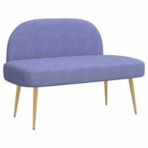 vidaXL Gepolsterte Bank mit R&uuml;ckenlehne Jeans blau 110 x 60 x 76 cm