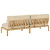 vidaXL Sofa Set mit Kissen Beige 240 x 92 x 69 cm Massivholz Akazie