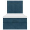 vidaXL Ottoman-Bett mit Matratzen Dunkelblau 80x200 cm Samt