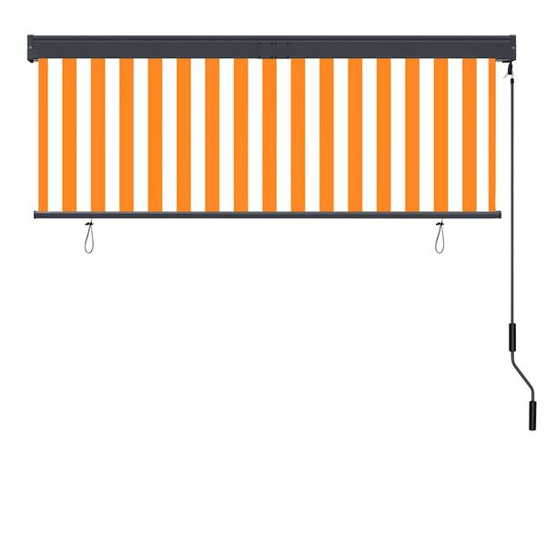 vidaXL Au&szlig;enrollo 160x250 cm Wei&szlig; und Orange