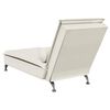 vidaXL Massage-Chaiselongue mit Nackenrolle Creme Samt