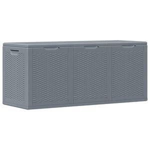 vidaXL Gartenbox Grau PP Rattan 270 L