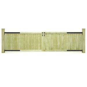 vidaXL Gartentore 2 Stk. Kiefernholz Impr&auml;gniert 300x75 cm