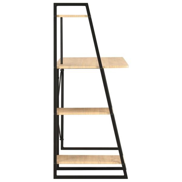 vidaXL Schreibtisch mit Regaleinheit Schwarz und Eiche 102&times;50&times;117 cm