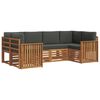 vidaXL Outdoor-Sofagarnitur 6 Stk. Natur und Anthrazit