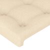 vidaXL Boxspringbett mit Matratze Creme 100x200 cm Stoff