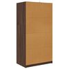 vidaXL Badezimmerschrank mit T&uuml;r Braun Eichen-Optik 79,5 x 49 x 156 cm