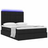 vidaXL Bett mit Stauraum und LED Schwarz 140 x 190 cm Polyester