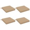 vidaXL Sitzkissen SOEST 4 stk. 100 % Polyester Sand 45 x 45 x 7 cm