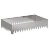 vidaXL Raseneinfassung 100 x 60 x 20 cm Stahl Silber