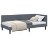vidaXL Eckbettgestell Dunkelgrau 100 x 200 cm Samt
