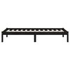 vidaXL Massivholzbett Schwarz Kiefer 100x200 cm