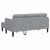 vidaXL Sofa Set mit Kissen 2 pcs Hellgrau Polyester