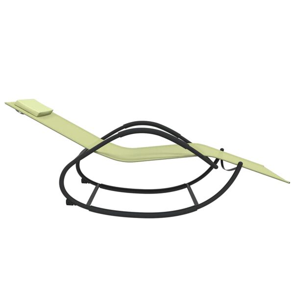 vidaXL Schaukelliege Creme Stahl und Textilene