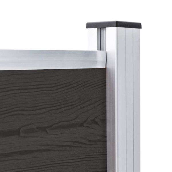 vidaXL Zaunelement WPC 175x105 cm Schwarz