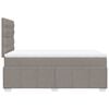 vidaXL Boxspringbett mit Matratze Taupe 120x190 cm Stoff