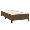 vidaXL Boxspringbett mit Matratze & LED Dunkelbraun 100x200 cm Stoff