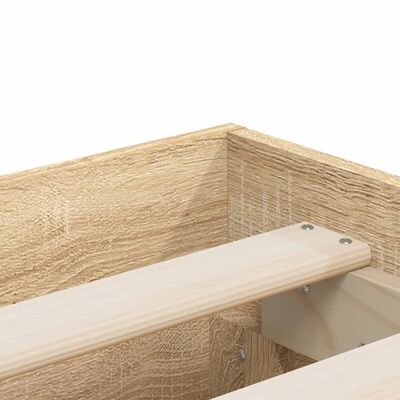 vidaXL Bettgestell mit Schubladen Sonoma-Eiche 120x190cm Holzwerkstoff