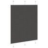 vidaXL Plissee Schwarz 105x100 cm Stoffbreite 104,4 cm Polyester