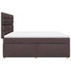 vidaXL Boxspringbett mit Matratze Dunkelbraun 180x200 cm Stoff