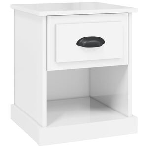 vidaXL Nachttisch Hochglanz-Wei&szlig; 39x39x47,5 cm Holzwerkstoff
