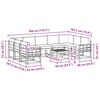 vidaXL Outdoor-Sofagarnitur mit Kissen 10 pcs Natur und Anthrazit