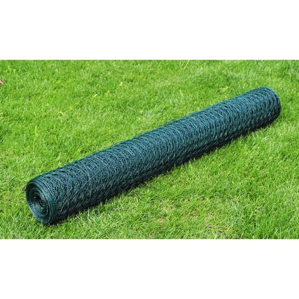 vidaXL Drahtzaun mit PVC-Beschichtung 25x0,75 m Gr&uuml;n