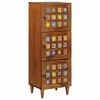 vidaXL Highboard mit T&uuml;r Walnuss 40 x 33 x 110 cm Massivholz Mango