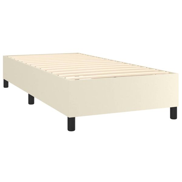 vidaXL Boxspringbettgestell Creme 80x200 cm Kunstleder