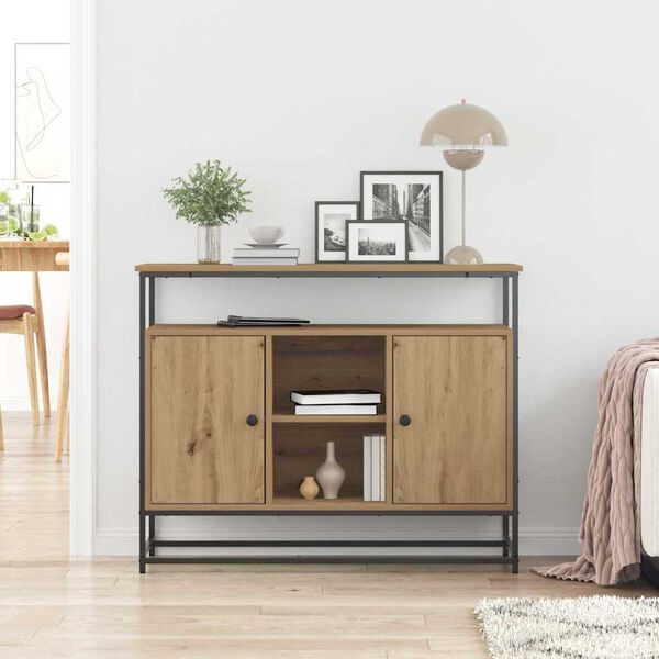 vidaXL Sideboard Artisan-Eiche 100 x 35 x 80 cm Holzwerkstoff