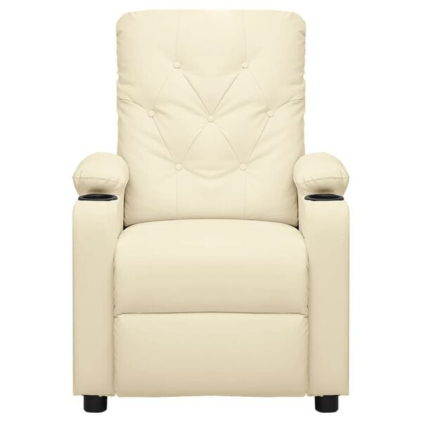 vidaXL Relaxsessel Creme Kunstleder